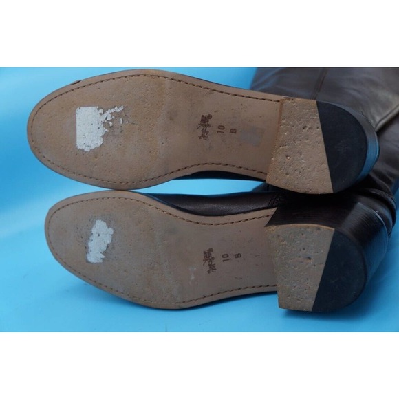 Coach Carolina Extended Wide calf Brown Knee High Riding Tall Boots Sz 10B - Picture 10 of 12